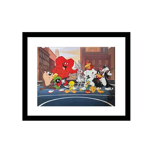 Three For WARNER Bros. 'Friends OF HARE' Цельнометаллический Мультяшный с Gallery Сертификат Фрамованный Аниме Мерч