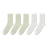 5 пар (3 молочно-белых + 2 белых)