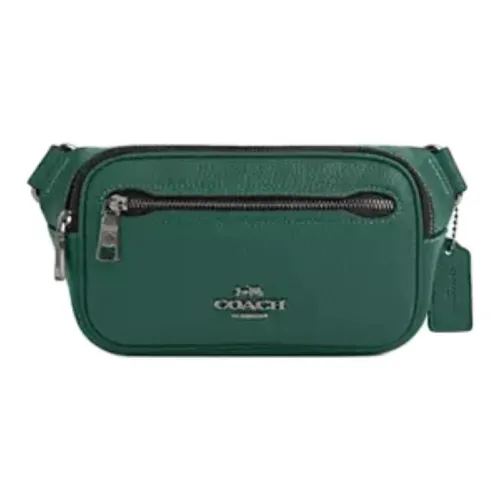 COACH Elias Личиевая текстура Кожа Бананка Маленький Мужской Жадеит Зеленый