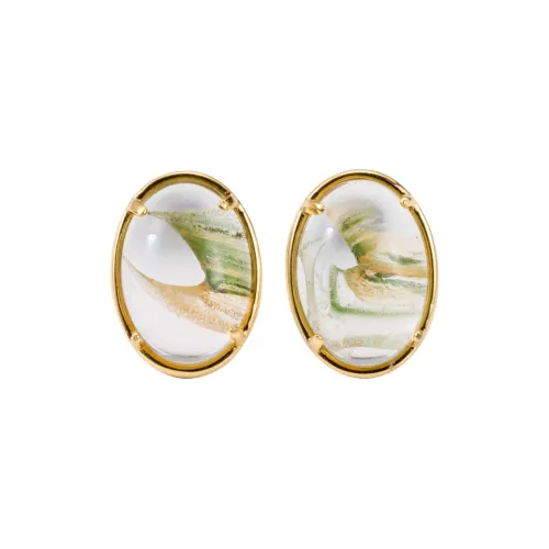 HQCMLA Glass Stud Earrings Women's