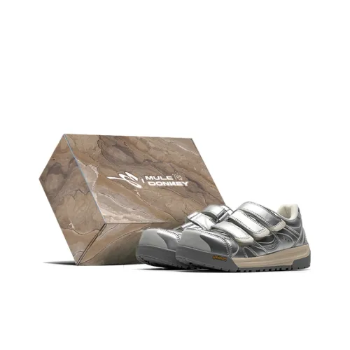 Mule Donkey Легкие и Дышащие Низкие Кроссовки для Скейтбординга Унисекс Серебряная Коробка Включено