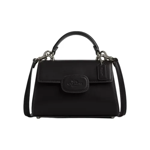 COACH Eliza Утонченный Телячья кожа Сумка через плечо Сумка Маленькая Женская Золотая и Черная