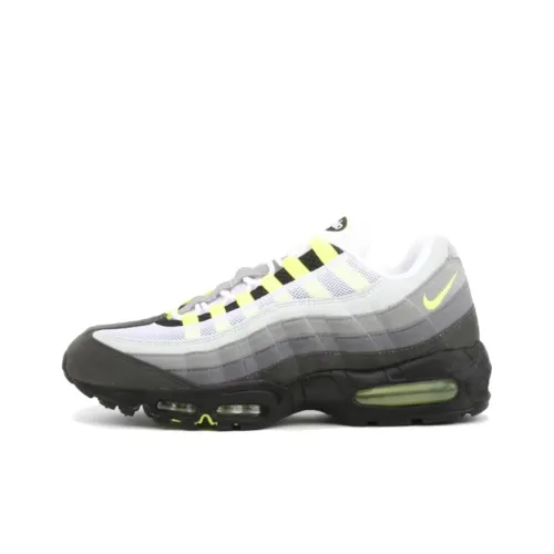 Nike Air Max 95 Амортизация Износостойкие Низкие Кроссовки для Бега Унисекс Черные
