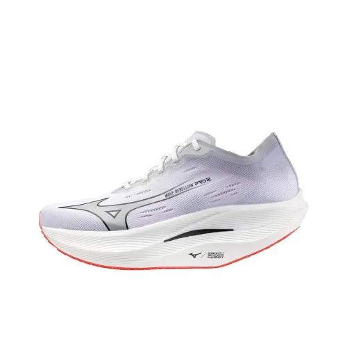 Mizuno Wave Rebellion Pro 2 Устойчивый к истиранию Дышащие Низкие Беговые кроссовки Мужские Белый Фиолетовый