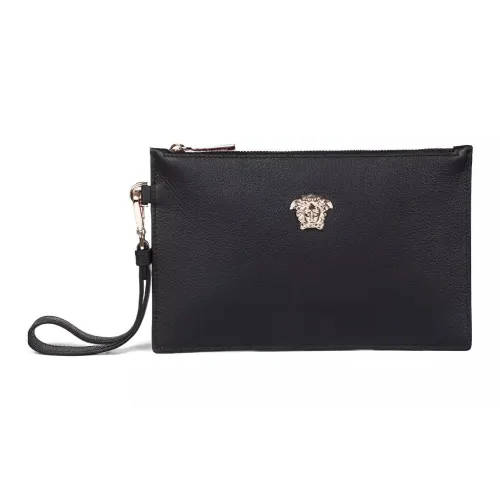 VERSACE Коровья кожа Тиснение Клатч Мини Унисекс Черный