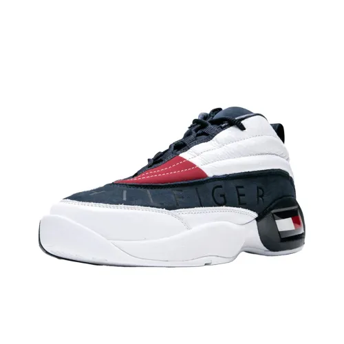 Tommy Hilfiger x FILA Skew Lu MID Топ Баскетбольные кроссовки Женские Белый Синий
