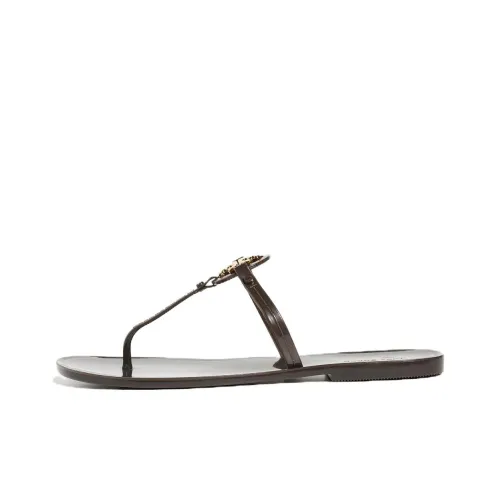 TORY BURCH Miller Шлепанцы Женские Коричневый