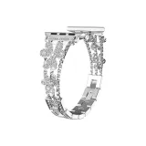 Трефный лист, сплав, ремешок, серебряный