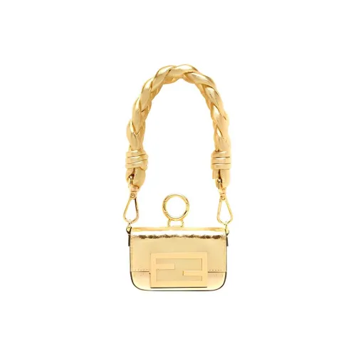 FENDI Baguette Овчина Сумка Женская Золотая