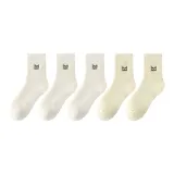 5 пар (Белый 3 + Молочно-белый 2)