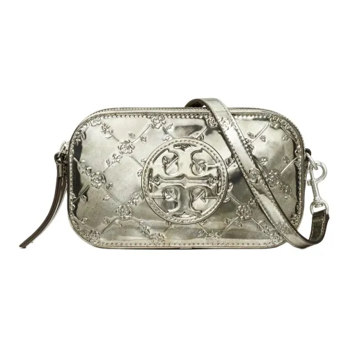 TORY BURCH Miller Металлик Кожа Camera Сумка Сумка через плечо Мини Женские Олово