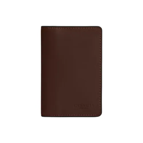 COACH Телячья кожа Монета Кошелек Кошелек Мини Женский Кленовый Коричневый