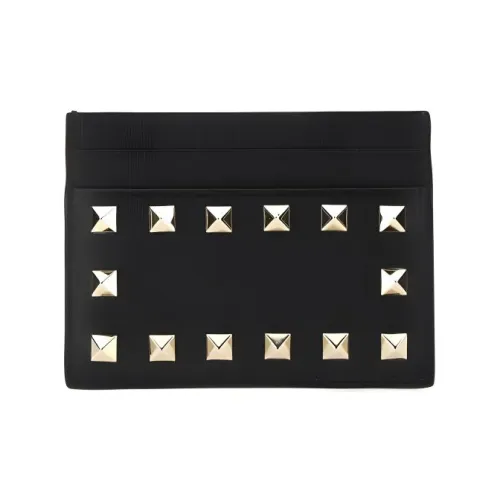 Valentino Кошелек из телячьей кожи держатель для карт женский черный