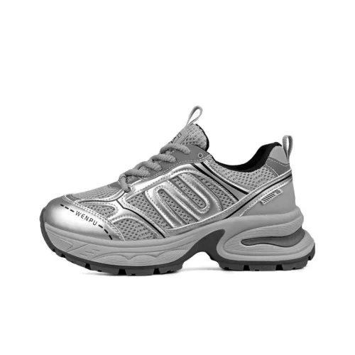 Craftsman Gang Амортизация Дышащий Легкий Увеличение Высоты Низкий Топ Толстая Подошва Кроссовки Женские