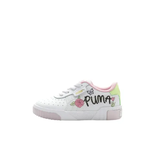 PUMA Cali Low Топ Детские Скейтбординги Бело-розовый для детей 3-7 лет