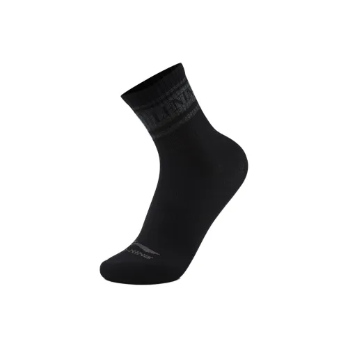 LINING Sports Trend Series Носки Crew Унисекс 1 Пачка Черные