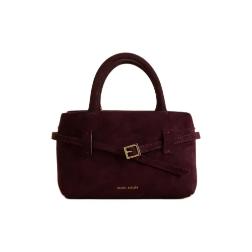 Manu Atelier Сумка через плечо из замши женская темно-красная
