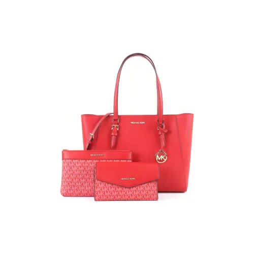 MICHAEL KORS Кожа Тоут Сумка Сумка для покупок Сумка Женская Ярко-красная