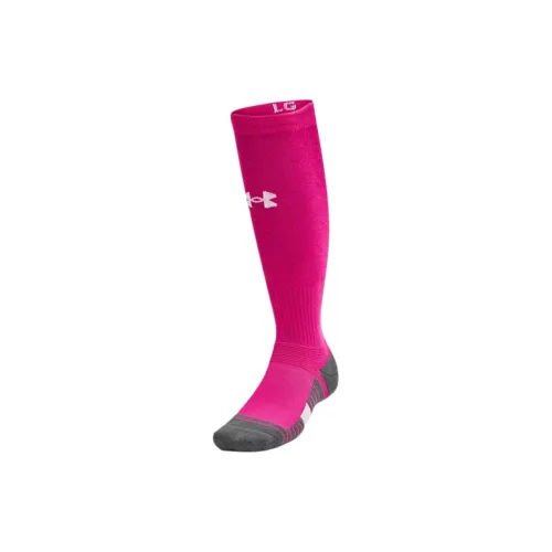 Under Armour 1 шт Тропический Розовый/Асфальтовый Серый/Белый Унисекс Колено Высокие Носки