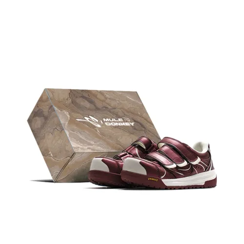 Mule Donkey Легкие визуально увеличивающие рост низкие топовые кроссовки для скейтбординга унисекс бордовые коробка включена