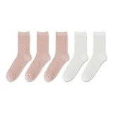 5 пар (3 розовых + 2 белых)