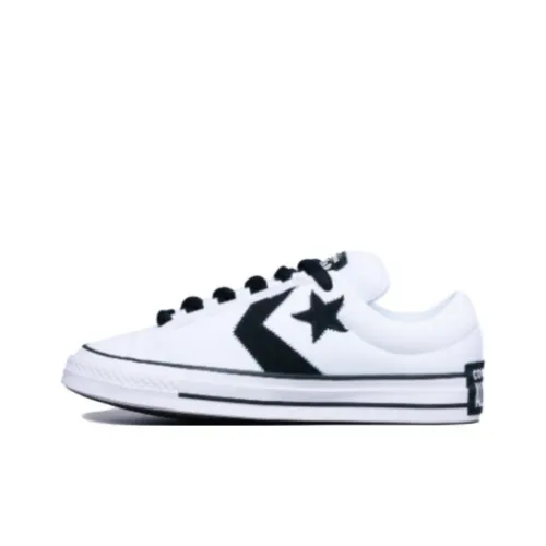 Конверс Puff Player Slip-Resistant Abrasion-Resistant Low-Top Скейтборд Кроссовки Unisex Белый Черный