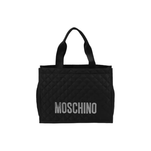 MOSCHINO Нейлоновая сумка-тоут сумка для покупок женская черная