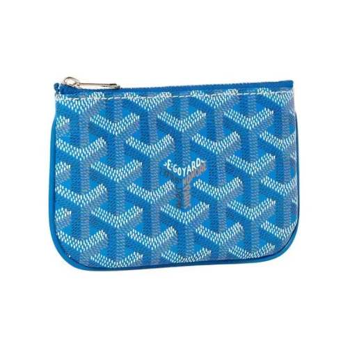 GOYARD Холст Телячья кожа Key Pouch Нано Унисекс Синий