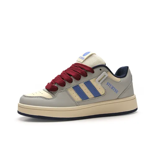 STUR YSN Износостойкий и Легкий Низкий Топ Скейтборд Кроссовки Унисекс Бежевый Синий Красный