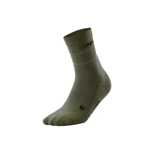 Cep Reflective MID CUT Компрессионные носки Высокие носки Мужские 1 упаковка Темно-зеленый