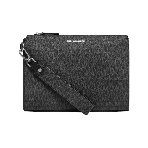 MICHAEL KORS Hudson Коровья кожа Клатч Большой Мужской Черный