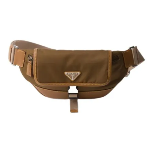 PRADA Кожа Бананка Мужской Карамель