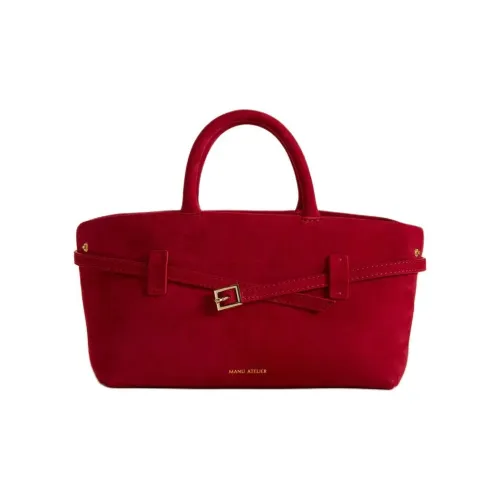 Manu Atelier Сумка через плечо из замши женская красная