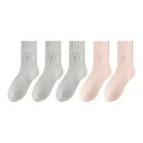 5 пар (Серый 3 + Розовый 2)