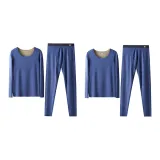 2 комплекта одежды (темно-синий цветочный + темно-синий цветочный)