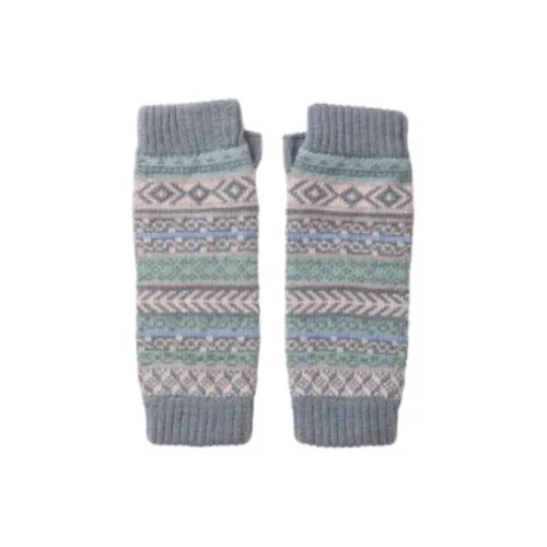 JOHNSTONS OF ELGIN Кашемир Вязаные перчатки Женские Galaxy Gray Темно-верблюжий