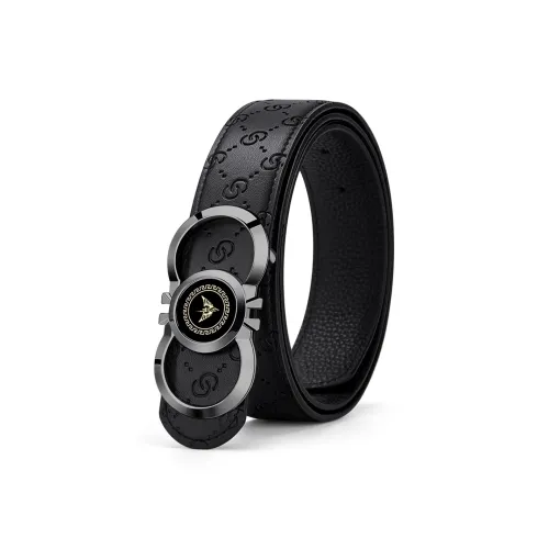 WilliamPOLO Поверхность Спилок Коровья Кожа Ремни Мужской Металлический 3,4CM Ширина