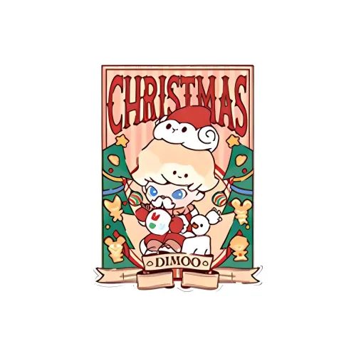 POP MART Dimoo Снеговик Открытка с надписью по IP