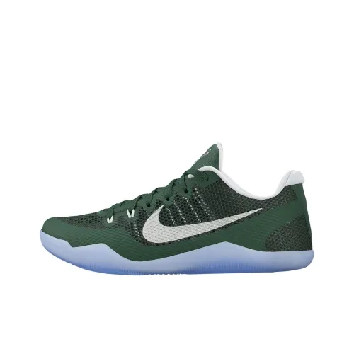 Nike Kobe 11 Slip-Resistant Abrasion-Resistant Low Top Скейтборд Кроссовки Unisex Green