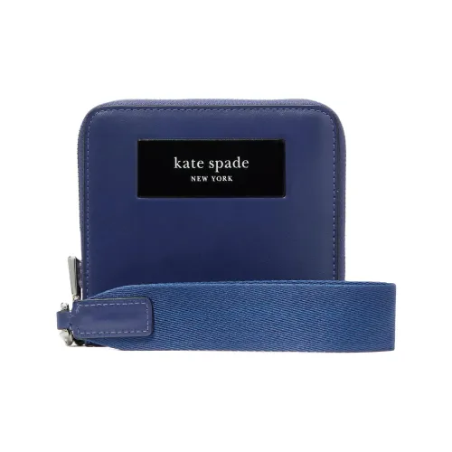 Kate Spade Гладкая кожа Кошелек Маленький Женский Темное озеро Синий