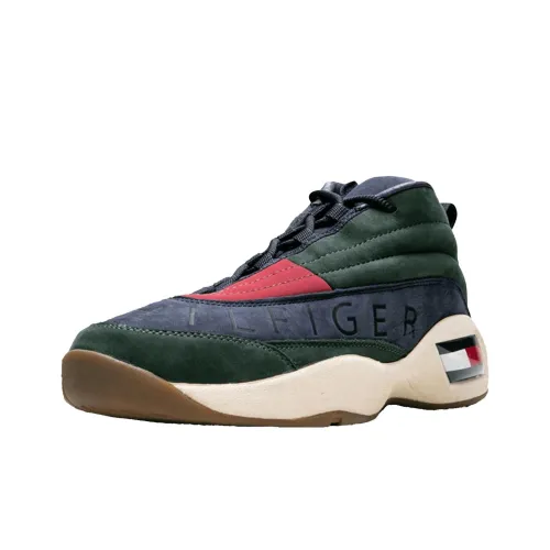 KITH X Tommy Hilfiger x FILA BBall LUX MID Топ Повседневная обувь Женская Зеленый Синий