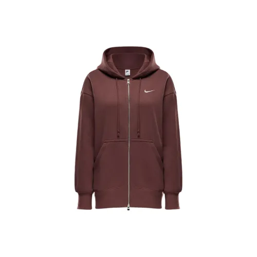 nike Sportswear Phoenix FleeceSwoosh Толстовка Женская Красная Коричневая