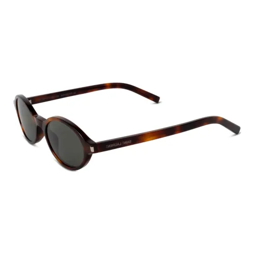 SAINT LAURENT Ацетат OVAL SUNGLASSES Женские Коричневый