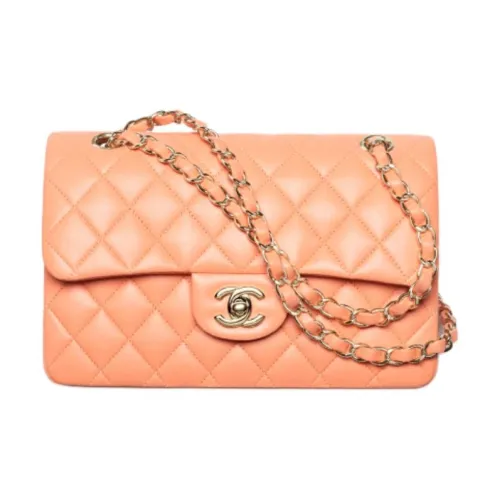 CHANEL Classic Flap CF Lambskin Сумка через плечо Сумка Маленькая Женская Светло-оранжевая