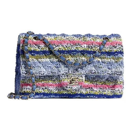 CHANEL Трикотажная ткань и металл сумка с клапаном сумка с цепочкой сумка на плечо сумка женская многоцветная