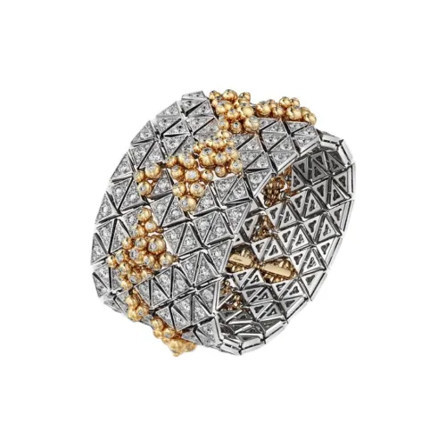 Cartier Gold White Gold Diamond Bracelets Unisex Silver