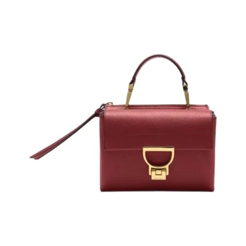 COCCINELLE GRAIN LEATHER Маленькая квадратная сумка сумка через плечо сумочка маленькая женская красная