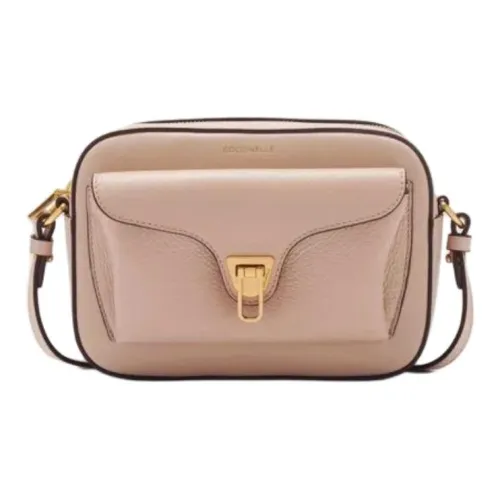 COCCINELLE GRAIN LEATHER Камера Сумка Сумка через плечо Маленькая Женская Розовая Узел