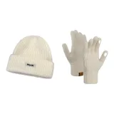 Бежевые шапки и кепки + бежевые перчатки