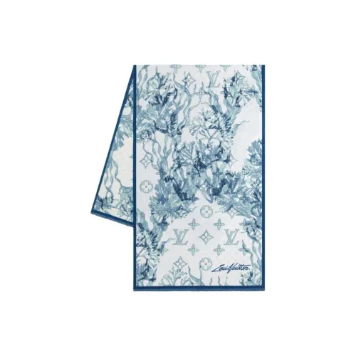 LOUIS VUITTON Cotton Knit Шарфы Мужской Синий